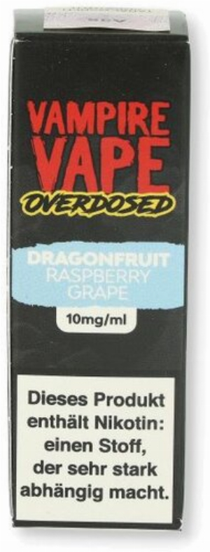 Vampire Vape Overdosed Dragonfruit Raspberry Grape 10ml 10mg/ml