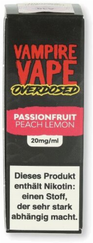 Vampire Vape Overdosed Passionfruit Peach Lemon 10ml 20mg/ml