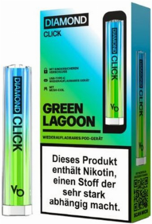 Vapes Bars Diamond Click Akkuträger Green Lagoon