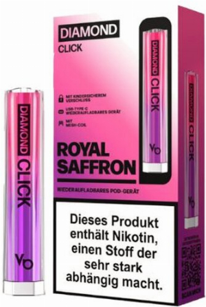 Vapes Bars Diamond Click Akkuträger Royal Saffron