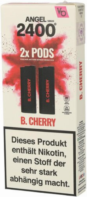 Vapes Bars Angel 2400 B. Cherry Pods 2x2ml 20mg