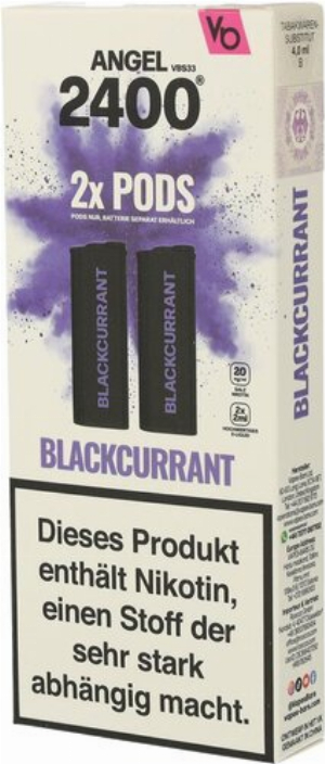 Vapes Bars Angel 2400 Blackcurrant Pods 2x2ml 20mg