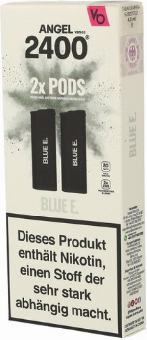 Vapes Bars Angel 2400 Blue E. Pods 2x2ml 20mg
