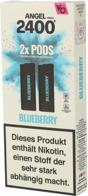 Vapes Bars Angel 2400 Blueberry Pods 2x2ml 20mg