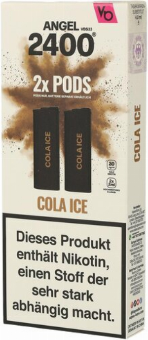Vapes Bars Angel 2400 Cola Ice Pods 2x2ml 20mg