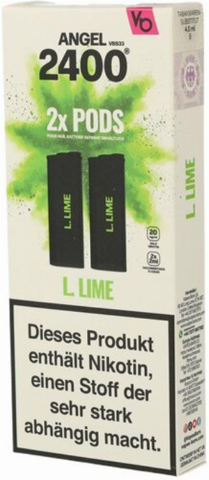 Vapes Bars Angel 2400 L. Lime Pods 2x2ml 20mg