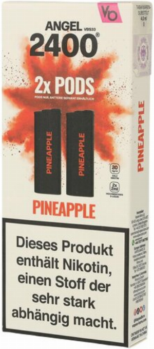 Vapes Bars Angel 2400 Pineapple Pods 2x2ml 20mg