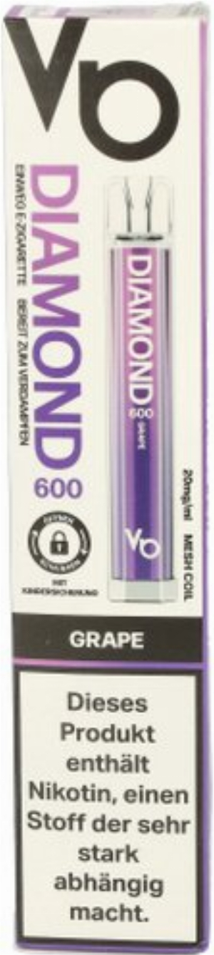 Vapes Bars Diamond Grape Einweg E-Zigaretten 20mg