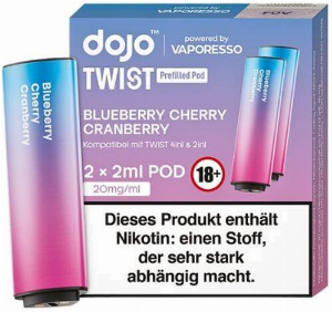 Vaporesso Dojo Twist Blueberry Cherry Cranberry Prefilled Pod 2x2ml 20mg