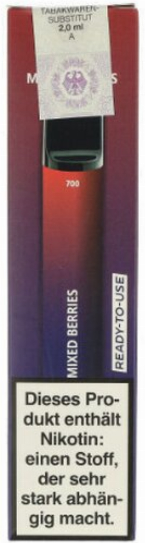 Vapors Line 700 Einweg E-Shisha Mixed Berries, Ready-to-use 17mg