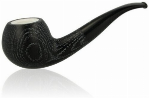 Vauen  Pfeife Lime 742 Schwarz / Weiß sandgestrahlt