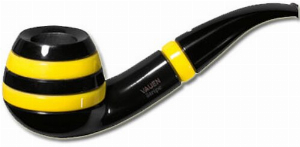 Vauen Pfeife Stripe Schwarz-Gelb 237 