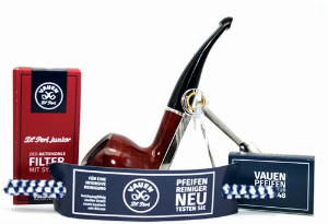 Vauen Starterset 008, Lederbeutel schwarz, mit Zubehör