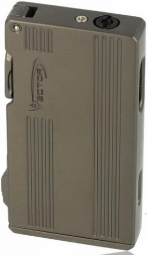Vector Feuerzeug Defiance 02 Gunmetal Satin Flat Flame