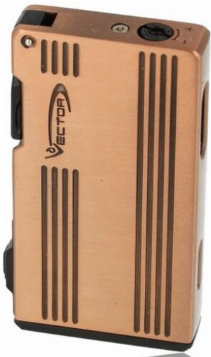 Vector Feuerzeug Defiance 03 Cooper Gold/Black 2-Tone Flat Flame