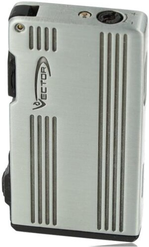 Vector Feuerzeug Defiance 1C Chrome/Black 2-Tone Flat Flame