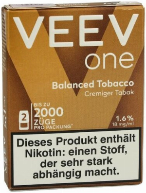 VEEV  One Pods Balanced Tobacco 2x2ml 18mg