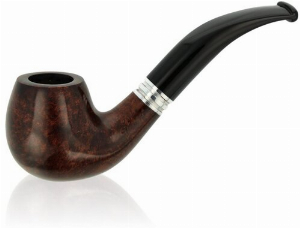 Venini Pfeife Braun Doppelter Metallring 9mm Filter Nr 01