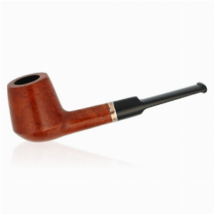 Venini Pfeife Hellbraun Metall und Kupfer Ring 9mm Filter Nr 02