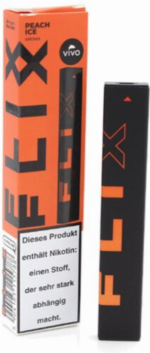 VIVO FLIX BAR Einweg E-Shisha Peach Ice 20mg/ml ca. 400 Züge
