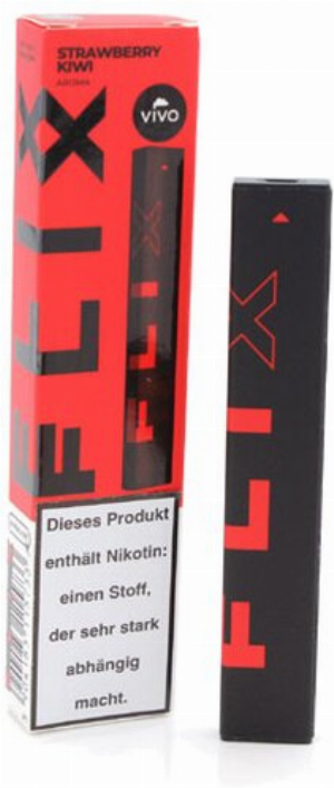 VIVO FLIX BAR Einweg E-Shisha Strawberry Kiwi 20mg/ml ca. 400 Züge