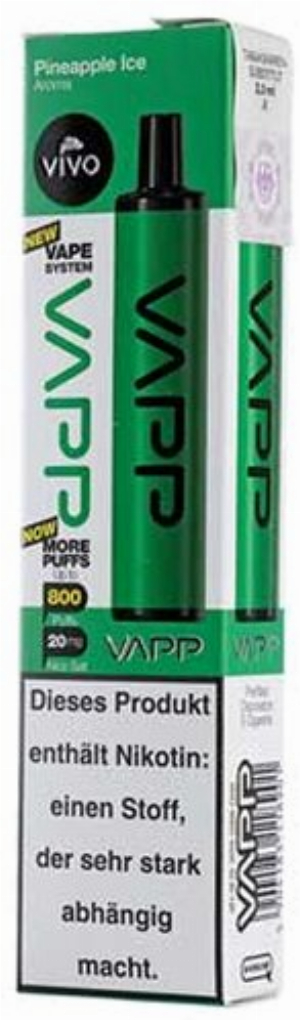 Vivo Vapp Pineapple Ice Einweg E-Zigarette 20mg
