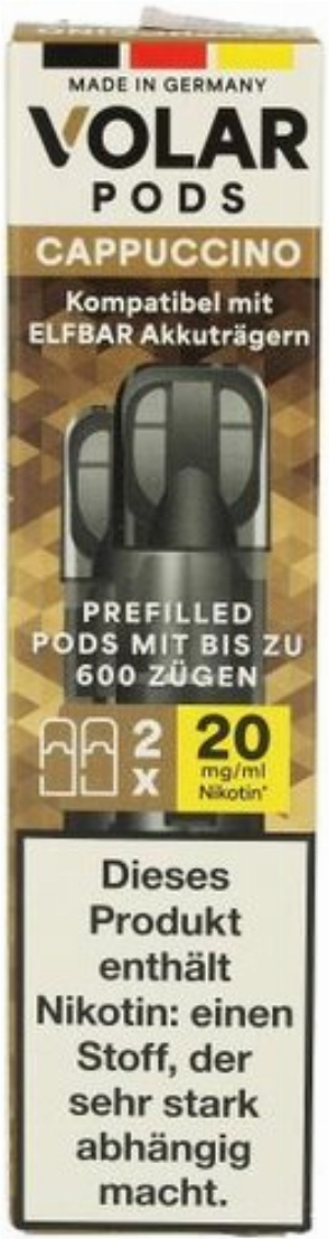 Volar Nikotinsalz Pods Cappuccino 2x2ml 20mg