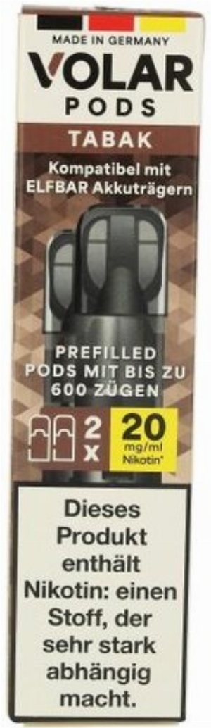 Volar Nikotinsalz Pods Tabak 2x2ml 20mg