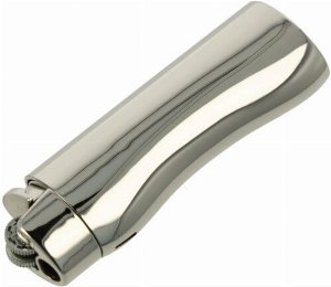 Volcan-Fire Metal Flint Torch Feuerzeug Jetflame Chrome Glanz