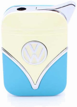 Volkswagen Feuerzeug Bulli Piezo creme/blau