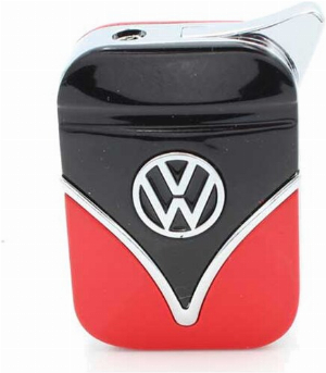 Volkswagen Feuerzeug Bulli Piezo schwarz/rot