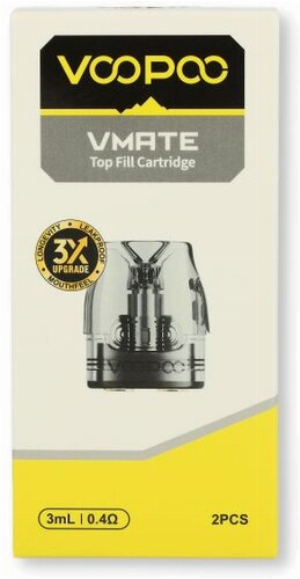 VooPoo VMATE Top Fill Catridge 0,4 Ohm 3ml 2 Stk.