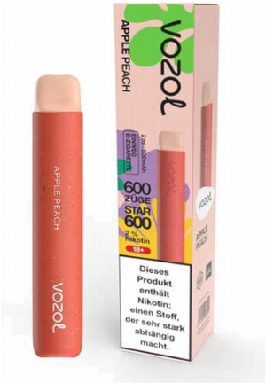 Vozol Star 600 Einweg E-Zigarette Apple Peach 20mg