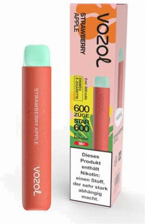 Vozol Star 600 Einweg E-Zigarette Strawberry Apple 20mg