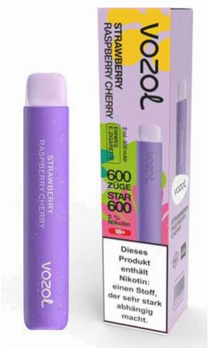 Vozol Star 600 Einweg E-Zigarette Strawberry Raspberry Cherry 20mg