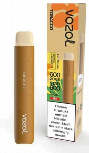 Vozol Star 600 Einweg E-Zigarette Tobacco 20mg