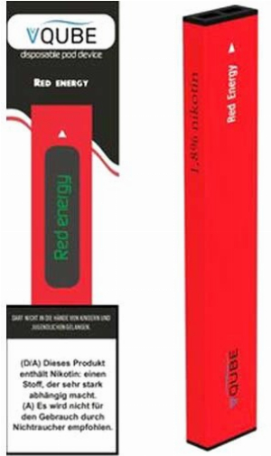 VQube E-Shisha Red Energie ca. 350 Züge