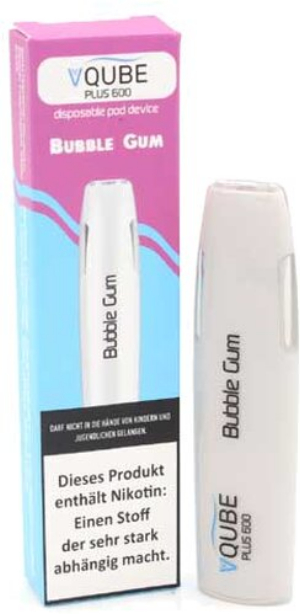 VQUBE Plus 600 E-Shisha Bubble Gum Aroma 16mg