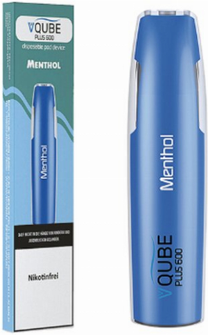 VQUBE Plus 600 E-Shisha Menthol Aroma ohne Nikotin