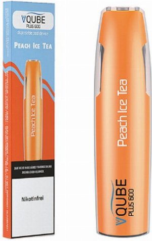 VQUBE Plus 600 E-Shisha Peach Ice Tea Aroma ohne Nikotin