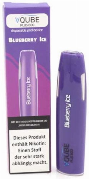 VQUBE Plus 600 Einweg E-Zigarette Blueberry Ice Aroma 16mg
