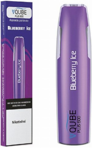 VQUBE Plus 600 Einweg E-Zigarette Blueberry Ice Aroma ohne Nikotin