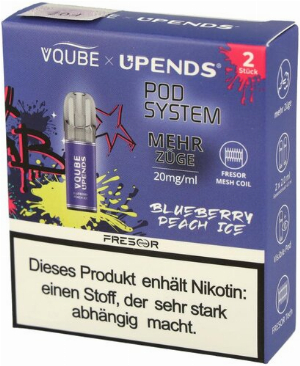 Vqube Upends Blueberry Peach Ice Pods 2 x 2ml 20mg