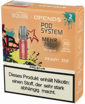 Vqube Upends Peach Ice Pods 2 x 2ml 20mg