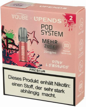 Vqube Upends Pink Lemonade Pods 2 x 2ml 20mg