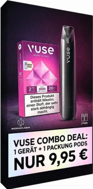 Vuse Combo-Deal: 1 Gerät + 1 Packung Pods