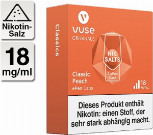 Vuse ePen Caps classic peach 18mg Nikotin
