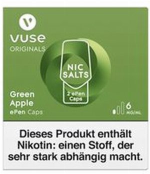 Vuse ePen Caps Green Apple 6mg