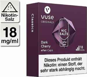 Vuse ePen Caps vPro dark cherry 18mg Nikotin