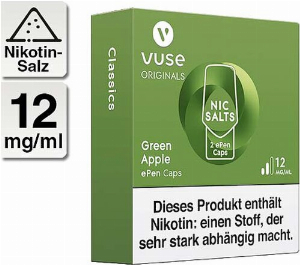 Vuse ePen Caps vPro green apple 12mg Nikotin